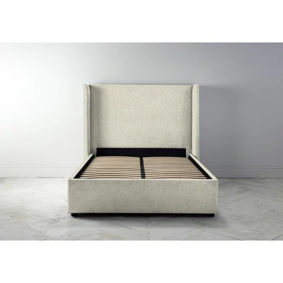 Perch and Parrow Suzie 4'6 Double Bed Frame in Abalone Beige"