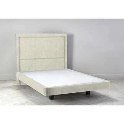 Perch and Parrow Hover 4'6 Double Size Bed Frame in Abalone Beige"