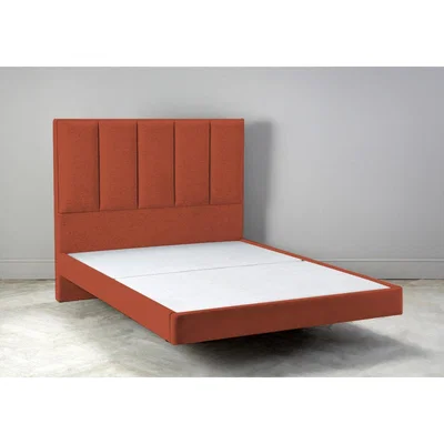 Perch and Parrow Waft 4'6 Double Size Bed Frame in Marmalade Orange"