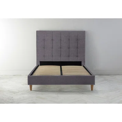 Perch and Parrow Hopper 4'6 Double Bed Frame in Violet Leaf"