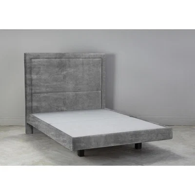Perch and Parrow Hover 4'6 Double Size Bed Frame in Cloudy Grey"
