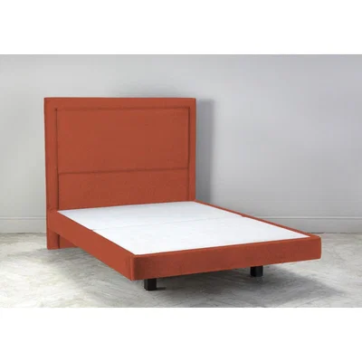 Perch and Parrow Hover 4'6 Double Size Bed Frame in Marmalade Orange"