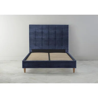 Perch and Parrow Hopper 4'6 Double Ottoman Bed Frame in Blue Lavender"