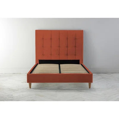 Perch and Parrow Hopper 4'6 Double Bed Frame in Marmalade Orange"