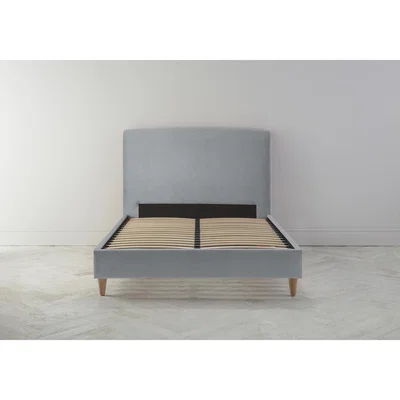 Perch and Parrow Ted 4'6 Double Ottoman Bed Frame in Sidewalk Grey"