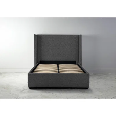 Perch and Parrow Suzie 4'6 Double Bed Frame in Crow Black"
