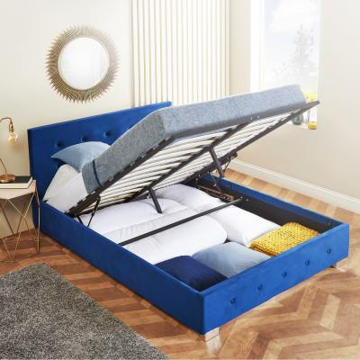 The Range Nicole Ottoman Storage Bed - Blue / Double / Yes