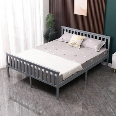 The Range WestWood Wood Single Bed With Footboard - Grey / Double