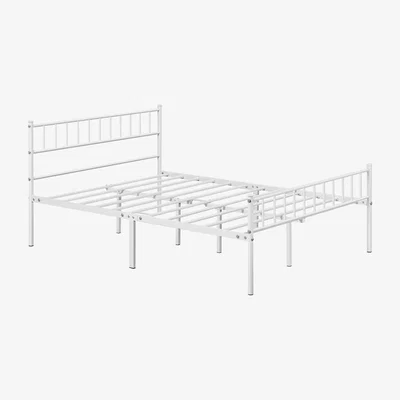 The Range Metal Bed Frame with Large Storage Space - White / Double