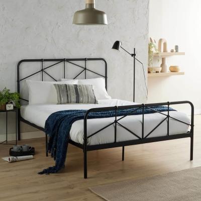 The Range Caspian Double Metal Bed Frame - Black