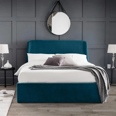 The Range Frida Storage Ottoman Double Bed - Teal - Teal