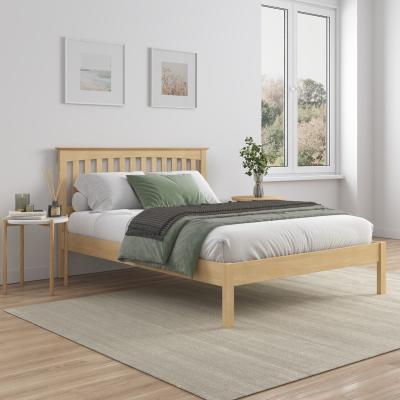 The Range Dunkeld Solid Oak Wooden Bed Frame - Oak / Double