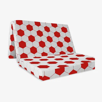 The Range Double Folding Z Bed Travel Mattress - Soccer Red