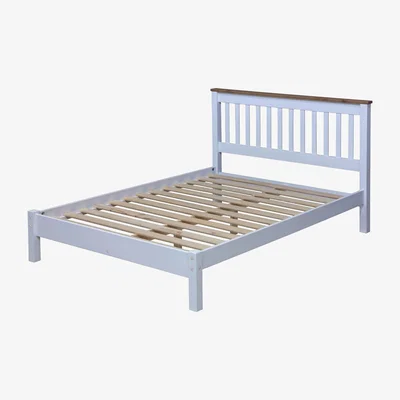 The Range Capri Slatted Low End Bed Frame - White / Double