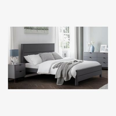 The Range Storm Grey Premium Bed Frame - Grey / Double