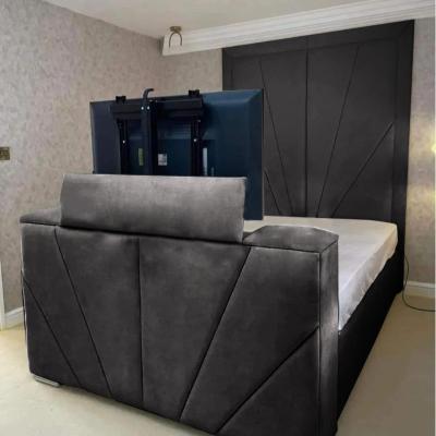 The Range Rosie Plush TV Bed Frame - Black / Double