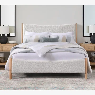 The Range Riku Boucle and Wood Bed - Natural / Double