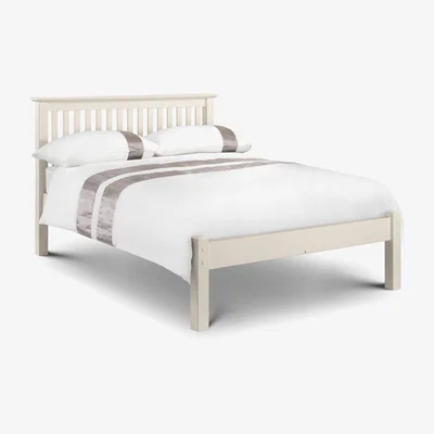 The Range Barcelona Small Double Bed - LFE Stone White  - White