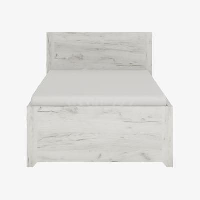 The Range Marbel Bed Frame - White Craft Oak / Double