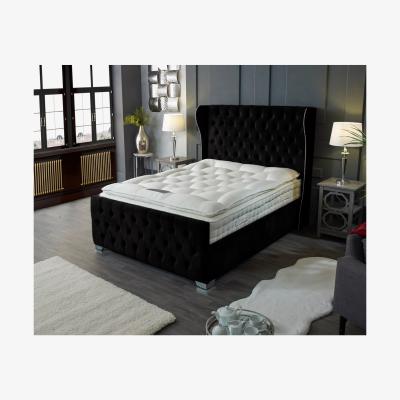 The Range Colleen Plush Bed Frame - Black / Double