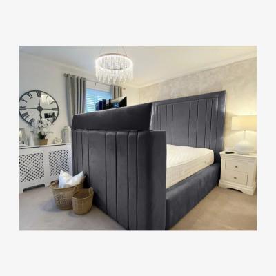 The Range Genna Plush TV Bed Frame - Steel / Double