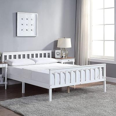 The Range Double Bed Frame 4ft 6 Solid Pine White Wooden Bed - White / Yes