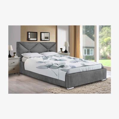 The Range Mia Upholstered Plush Velvet Bed Frame - Grey / Double