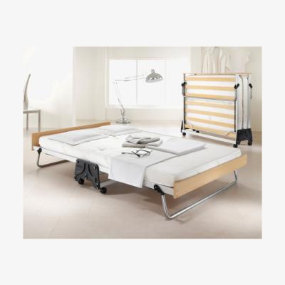 The Range Jay-Be Folding Bed Frame with Luxury Dual Density Mattress - Silver & White / Double