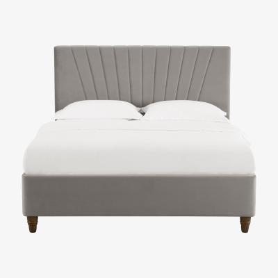 The Range Lexie Velvet Bed Frame - Silver / Double