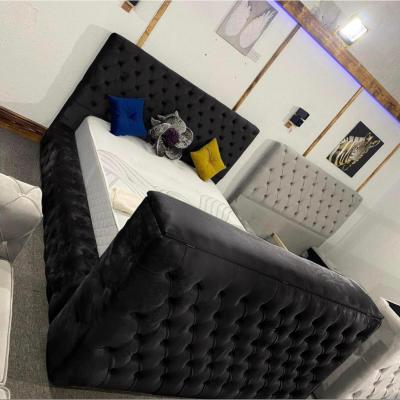 The Range Arli Plush TV Bed Frame - Black / Double