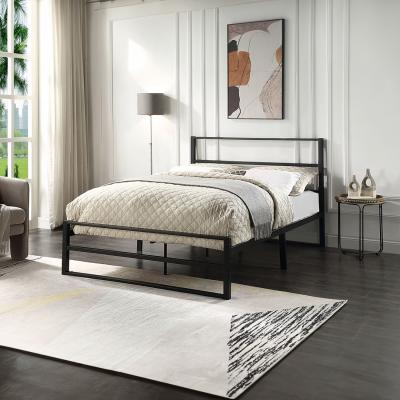 The Range Baldock Modern Black Metal Bed Frame - Black / Double