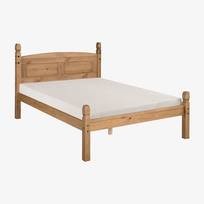 The Range Corona Double Low Foot End Bed Frame - Antique Wax