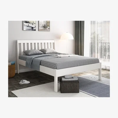 The Range Elsie Solid Wood Bed White Double - White