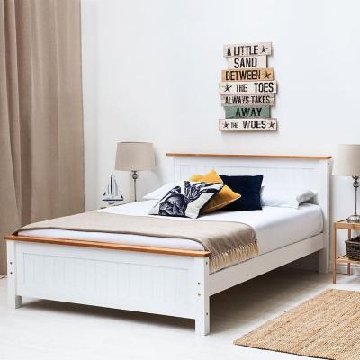 The Range Rostherne White  Oak Wooden Farmhouse Bed Frame - White / Double