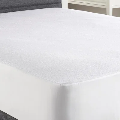 The Range Waterproof Mattress Topper Bed Protector - White / Double