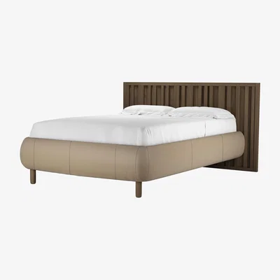 Sofa.com Florence Double Bed in Coconut Soft Leather - sofa.com