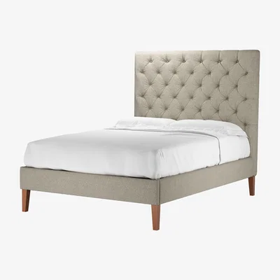 Sofa.com Rosalie 150cm Double Bed in Salted Caramel Plush Tweed Boucle - sofa.com