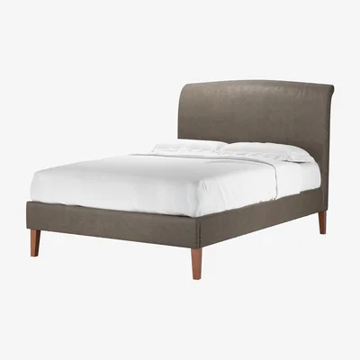 Sofa.com Thea Double Bed in Basalt Grain Leather - sofa.com