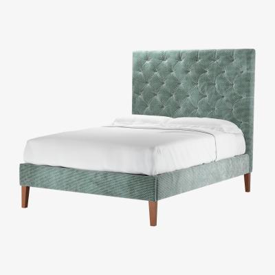 Sofa.com Rosalie 150cm Double Bed in Peppermint Bubble Velvet - sofa.com