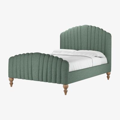 Sofa.com Bella Double Bed in Peacock Plush Tweed Boucle - sofa.com