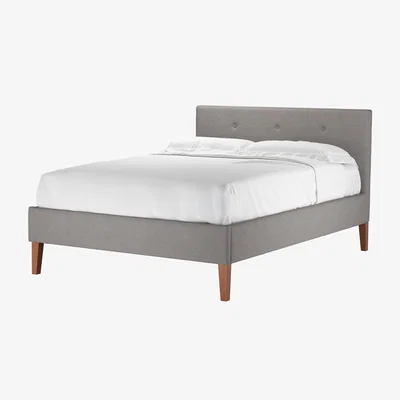 Sofa.com Avery 100cm Double Bed in Pigeon Grey Easy Cotton