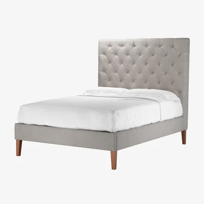 Sofa.com Rosalie 150cm Double Bed in Nimbus Aquaclean Clever Velvet