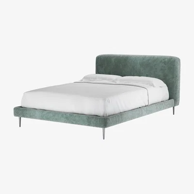 Sofa.com Lucy Double Bed in Peppermint Bubble Velvet - sofa.com