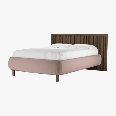 Sofa.com Florence Double Bed in Orchid Cotton Matt Velvet - sofa.com
