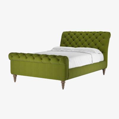 Sofa.com Knightsbridge Double Bed in Vine Leaf Organic Smart Cotton
