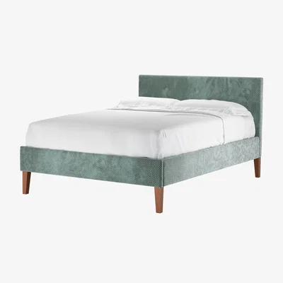 Sofa.com Avery 100cm Double Bed in Peppermint Bubble Velvet