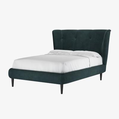 Sofa.com Audrey Double Bed in Deep Forest Aquaclean Clever Velvet