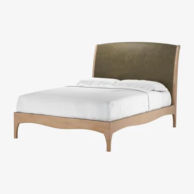 Sofa.com Emilia Double Bed in Dark Moss Antique Leather - sofa.com