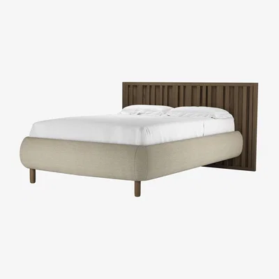 Sofa.com Florence Double Bed in Pampas Hygge Smart Linen