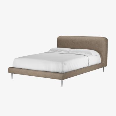 Sofa.com Lucy Double Bed in Greige Florence Textured Weave